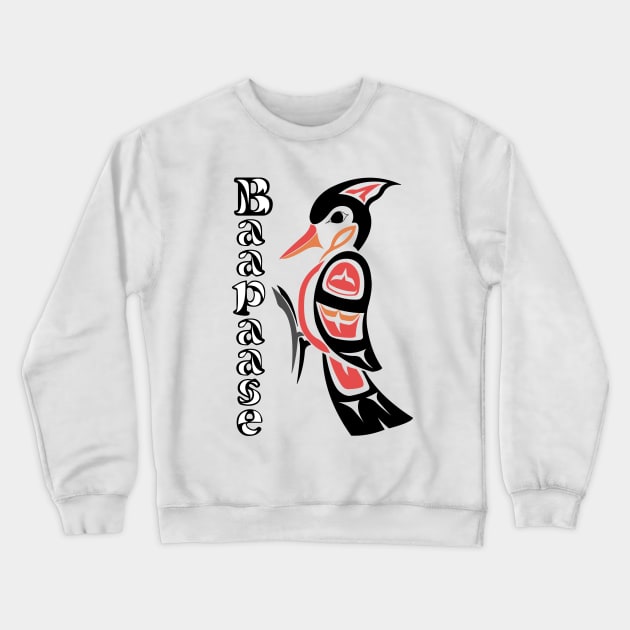 Red-Headed Woodpecker (Baapaase) Crewneck Sweatshirt by KendraHowland.Art.Scroll